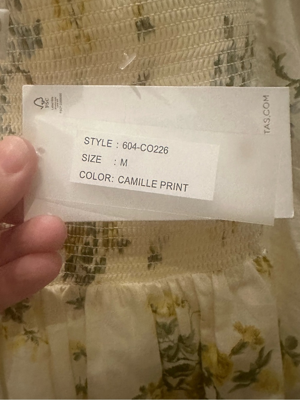 Caroline Constas Camille Print Floral Smocked Cottagecore Midi Dress - Picture 10 of 13